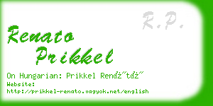 renato prikkel business card